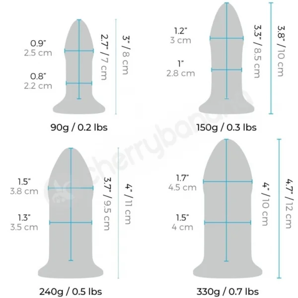 B-Vibe Glass Anal Dilators 4 Piece Set