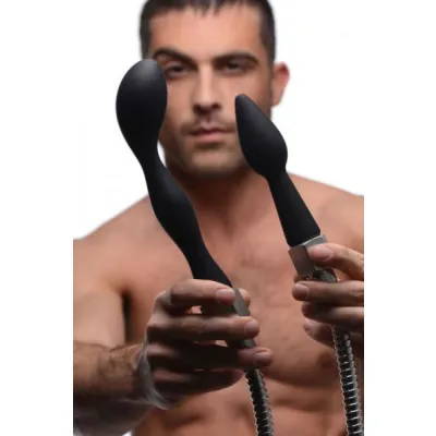 Premium Silicone Enema Attachment Set Black