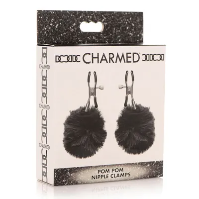 Pom Pom Nipple Clamps Black