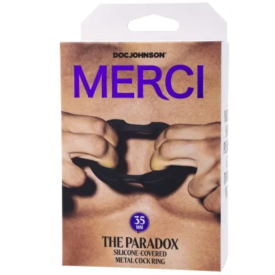 Merci the Paradox Silicone Covered Metal Cock Ring 35mm Black