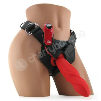 Fetish Fantasy Extreme 8 Red Vibrating Silicone Spiral Strap on