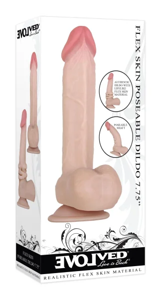 Flexskin Poseable Dildo - 7.75 Inch - Light