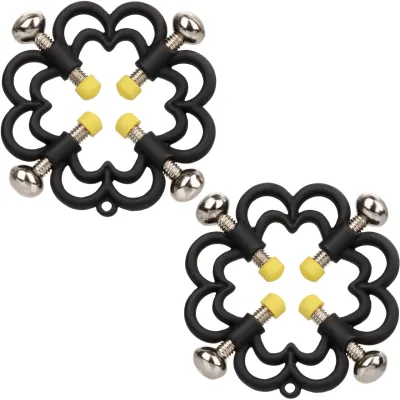 Boundless Nipple Grips Power Grip 4 Point Nipple Press By CalExotics Black