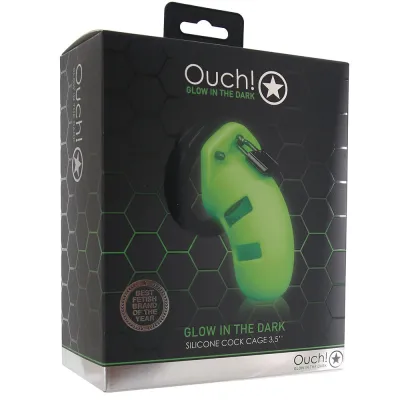 Ouch 3 5 Inch Glow In the Dark Silicone Cock Cage