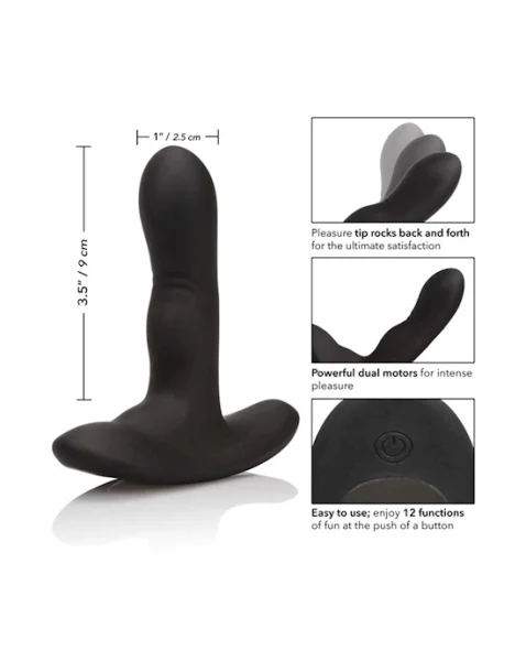 Eclipse Silicone Wireless Rocking P-spot Probe - Black - 4.5 Inch