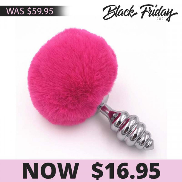 Ripple Metal Bunny Tail Butt Plug — image 8 of 13