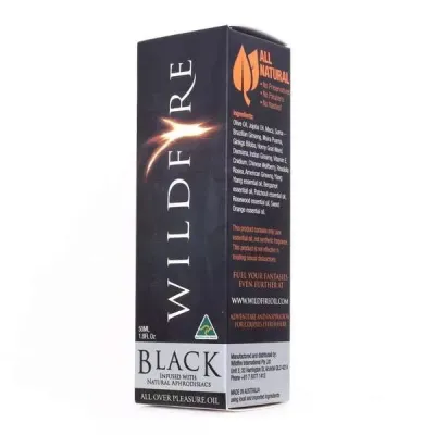 Wildfire Black 50ml 4 in 1 Body Massage Oil