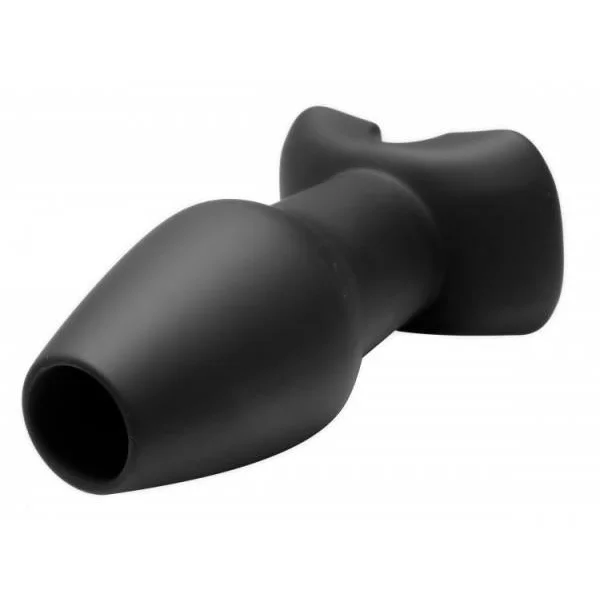 Invasion Hollow Silicone Anal Plug Large Black
