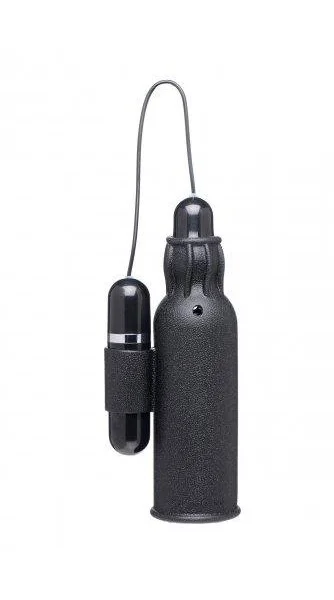 Lightning Stroke Silicone Stroker With Vibrating Bullet