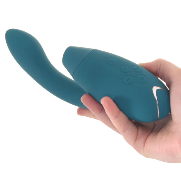 Womanizer DUO 2 Silicone Pleasure Air Clitoral & G-Spot Stimulator - Petrol