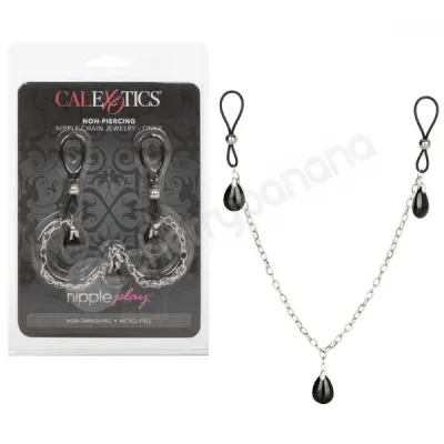 Nipple Play Black Non piercing Nipple Chain Jewellry