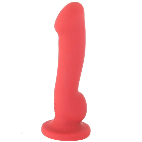 Impressions Las Vegas Rechargeable Waterproof Silicone Suction Cup Vibrator By Blush - Crimson