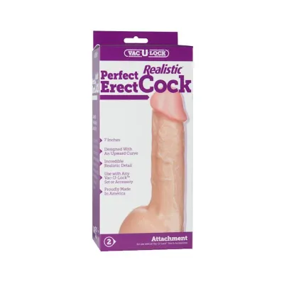 7 Inch Perfect Real Erect Vac U Lock Dildo 7 Inch