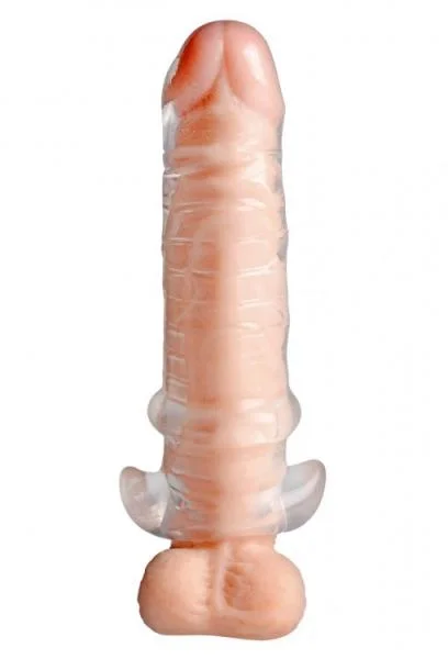 Tight Hole Clear Ribbed Penis Sheath