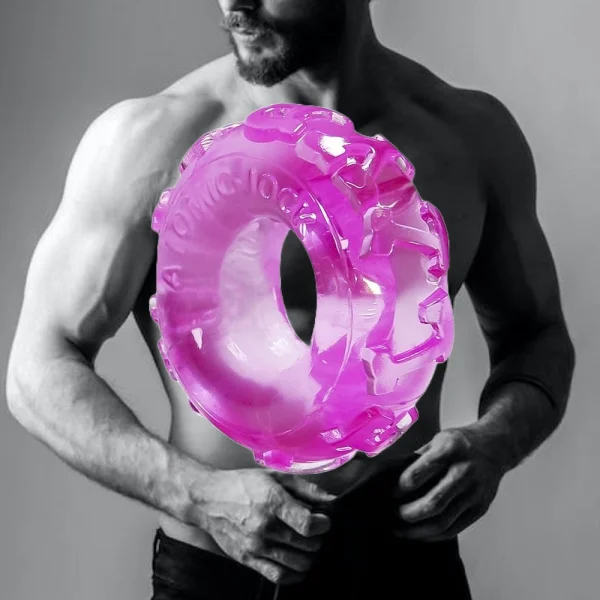 Jelly Bean Rubber Cock Ring - Black — image 5 of 9