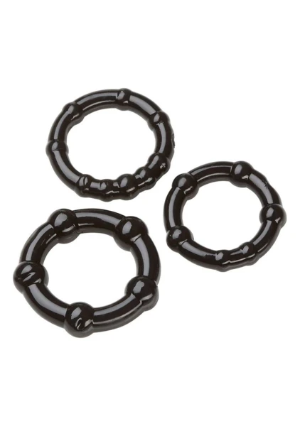 Cloud 9 - Cockring Combo Beaded Black
