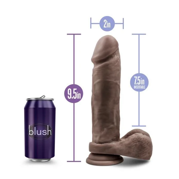 Au Naturel 9.5 Inches Dildo with Suction Cup Brown — image 4 of 8