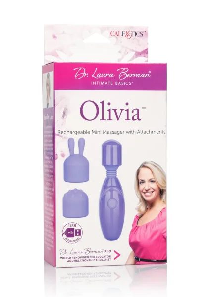 Dr. Laura Berman Olivia Rechargeable Mini  Massager With Attachments