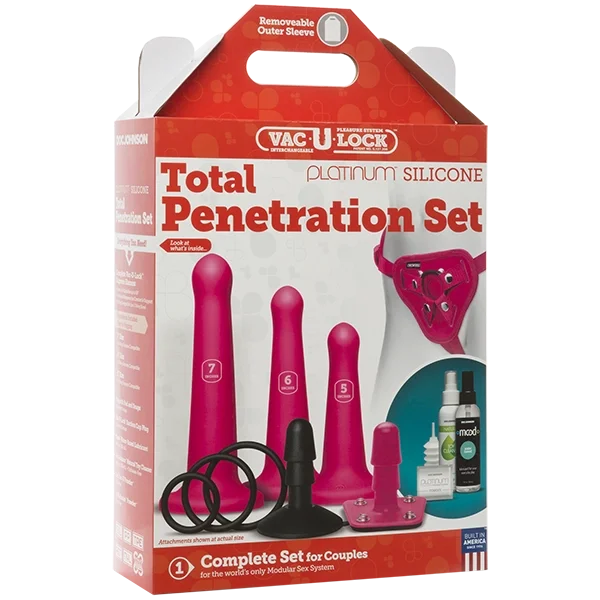 Vac-U-Lock Total Penetration Set - Pink