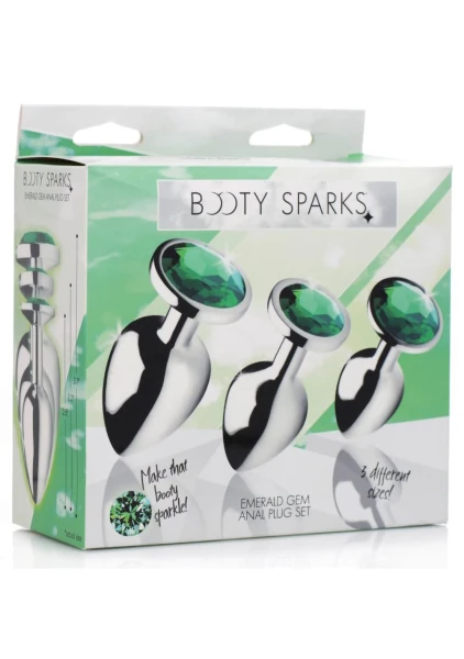 Emerald Gem Anal Plug Set by Booty Sparks