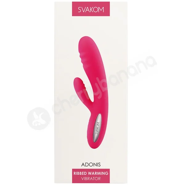 Svakom Adonis Red Heating Waterproof Ribbed Rabbit Vibrator