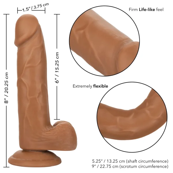 Size Queen 6 inch-15.25 Cm - Brown