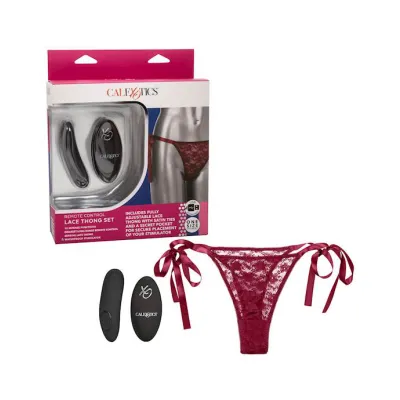 Remote Control Lace Thong Set One Size