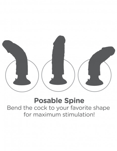 KING COCK 9 in. with Balls Vibrating REALISTIC DILDO
