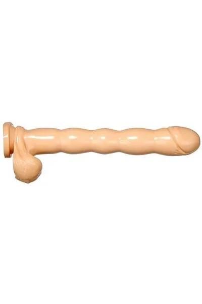 Armadingdong Balls Huge 14 Inch Dildo - Beige