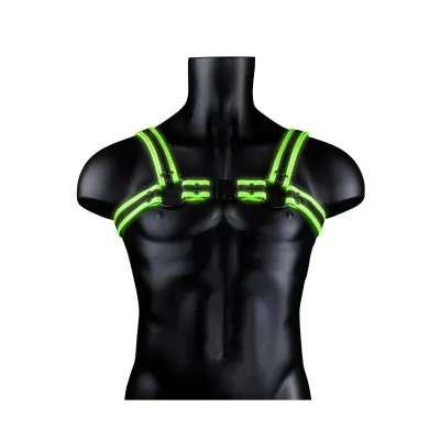 Bonded Leather Buckle Harness Small medium Glow in the Dark