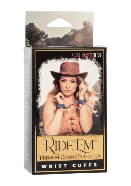Ride 'em Premium Denim Collection Wrist Cuffs