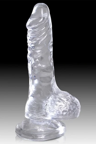 Pipedream King Cock Clear Realistic 4" Dildo with Balls & Suction Cup Base
