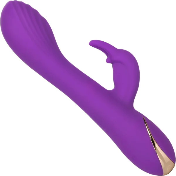 Jack Rabbit Signature Heated Silicone Rotating G Rabbit Rechargeable Vibrator By CalExotics