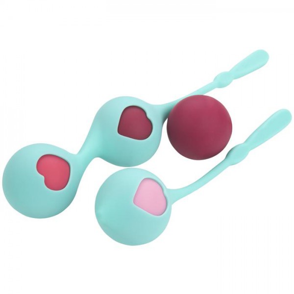 Combination Duo Tone Kegel Ball and Pleasure Ball Exerciser Set