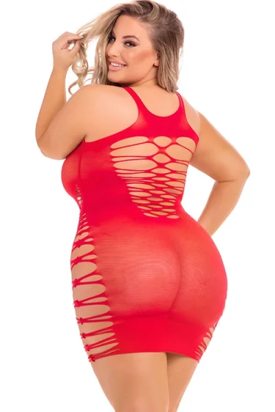 Vamp - Red Bodystocking Dress By Pink Lipstick — image 4 of 4