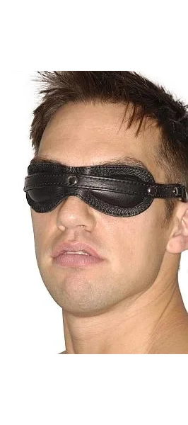 Blacked Out Leather Blindfold