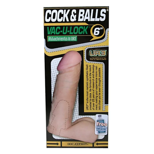 Doc Johnson Vac-U-Lock 6" UR3 Realistic Cock - Vanilla