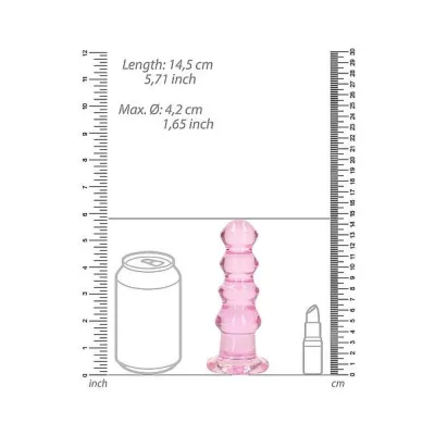 Realistic Dildos Realrock Crystal Clear Curvy 5 5 In Dildo plug Pink