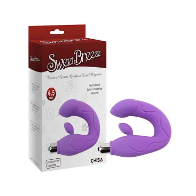 Raised Goddess Dual Stimulator Purple 4 5 Inch