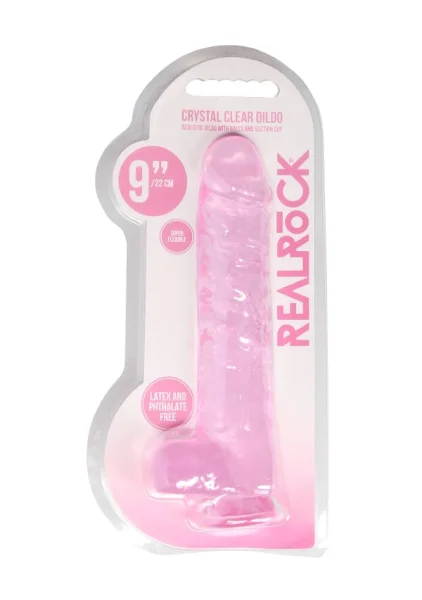 RealRock Crystal Clear - Realistic Dildo with Balls