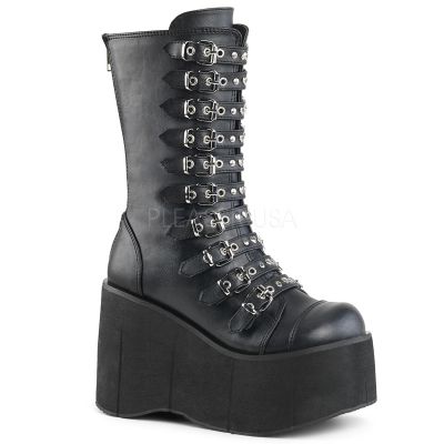 4 1 2 inches PF Strappy Mid Calf Boot Metal Back Zip