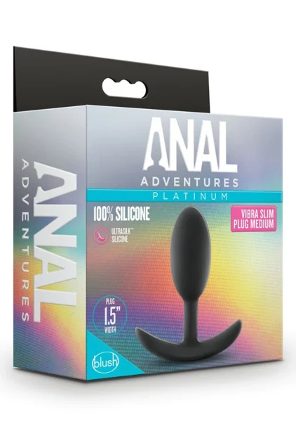 Anal Adventures Platinum - Silicone Vibra Slim Plug — image 24 of 25