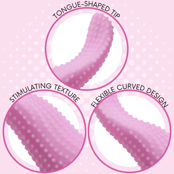 Flexible Tongue Vibrator with Nubs **Only 1 Per Order