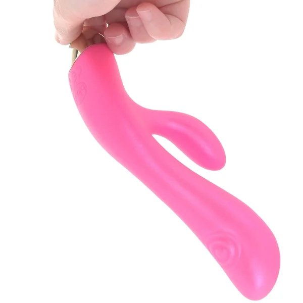 Aria Pleasin' AF Silicone Waterproof Dual Stimulation Vibrator By Blush - Fuchsia