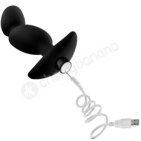 Anal Adventures Platinum Silicone Vibrating Black 4.7" Prostate Massager #4