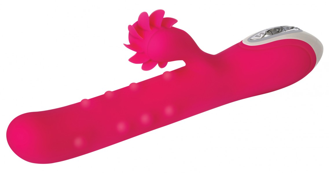 Spun 9'' Beaded Rabbit Vibrator