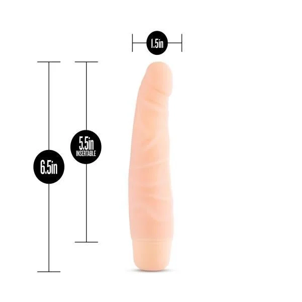 Silicone Willy's Slim 6.5 inches Vibrating Dildo Beige — image 6 of 8