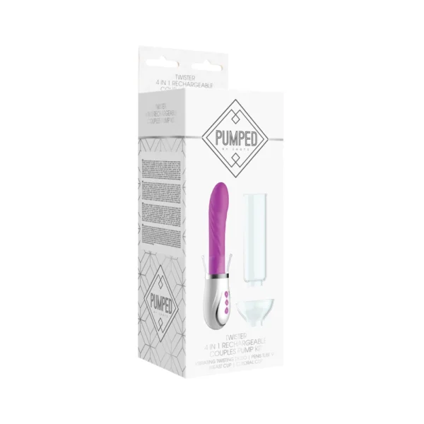 Twister - 4 in 1 Rechargeable Couples Pump Kit - Purple