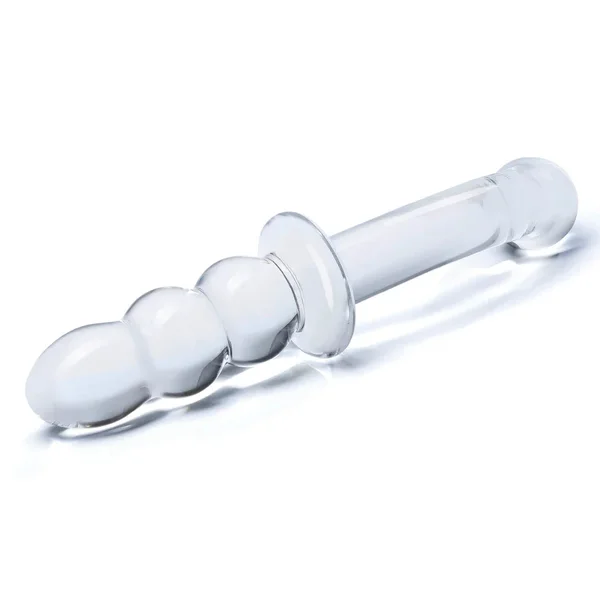 8"  Ribbed G-spot Glass Dildo — image 15 of 23