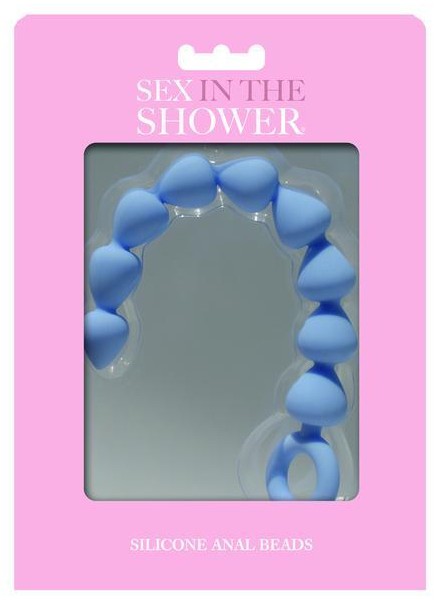 Sex In The Shower Blue Silicone Anal Beads